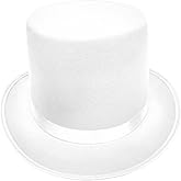 Muloo Roll Brims Tall Top Hat for Adult Bowlers Hat Magicians Hat Halloween Party Hat Cosplay Costume Stage Show Headwear