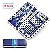 Manicure Set Nail Clipper Kit Stainless Steel Manicure Pedicure Set of 18pcs with Leather Case (Blue)