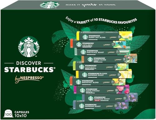 Starbucks Variety Pack Of 10 Flavors By Nespresso Coffee Pods Pack Of 