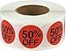 50% Percent Off Stickers for Retail 0.75 Inch 500 Adhesive Labels