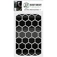 208 Pcs Black Reflective Hexagon Bike Stickers - Vinyl Decals For Bicycle, Helmet, Scooter Safety