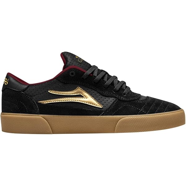 Amazon.com | Lakai Men's Cardiff Skate Shoes, Black Suede, 5.5