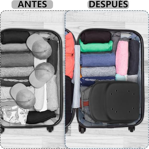Maleta Oversize para gorras 8 New Era, Funda de Viaje Impermeable para Sombrero con cremallera, Asa, Bandolera, Material EVA engrosado, Resistente a la presión y anticolisión, Protege Sombreros