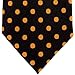 Retreez Classic Polka Dots Woven Microfiber Men's Tie - Black with Gold Dots