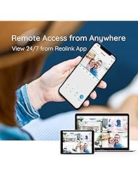Reolink - Home security PoE camera system, 16 channels, 5 MP, 8 5 MP IP PoE cameras with cable, 5 MP NVR security system and 16 channels, with 3 TB hard drive for 7 24 recordings Super HD RLK16-410B8-5 MP