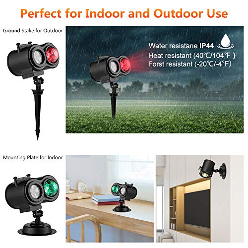 PRYMAX 【2019 Upgrade Holiday Lights Projector, Holiday Decorations Lights 2 in 1 Ocean Wave with Moving Patterns LED Landscape Lights with RF Remote Waterproof for Party, Garden,16 Slides 10 Color - Thumbnail 3