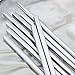 LIUNA Reusable Metal Chopsticks 304 Stainless Steel Chopsticks 9 Inch Mirror Polish Square Chop stick 5 Pairs Gift Set