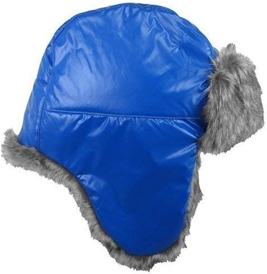 blue trapper hat