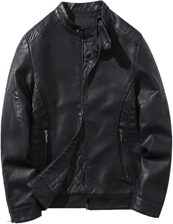 Amazon Yeach メンズ 秋と冬 レザー ジャケット バイカー オートバイ ジッパー アウトレット コート ブラウス シリーズ 1 スリムフィット コーディネート シャツ ラペル カーディガン ジャケット エクササイズ ホーム バケーション スポーツウェア カーディガン 通販