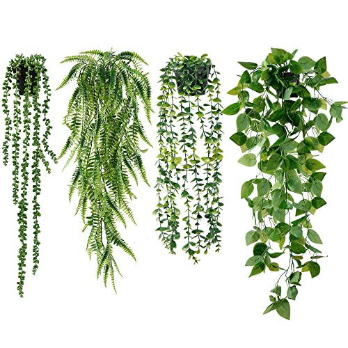 Artificial Hanging Plant Set