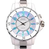 Ohsen White Color Womens Ladies Quartz Wrist Watch with 8 Color LED