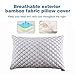 Lexeme Premium Adjustable Loft Shredded Hypoallergenic Memory Foam Pillow for Sleeping with Removable Bamboo Cover for Home & Hotel Collection Plus Pillow Protector Queen Size