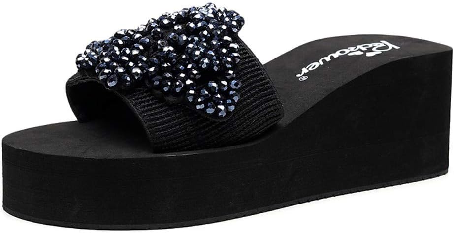 Sandals for Women Girls Ladies Spring Summer Beaded Casual Beach Slippers Fashion 2019