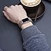 Henoda Replacement Bands Compatible with Fitbit Charge 2, Classic Genuine Leather Charge 2 Band Fitness Wristband for Women Men Small Large Weave Taupe