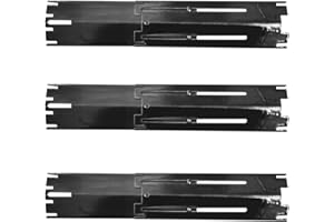 HWGckct Replacement Heavy Duty Adjustable Heat Plate Shield/Flavorizer Bar/Burner Cover/Flame Tamer for Gas Grill, 14-21.5 inches L, 3 Pack