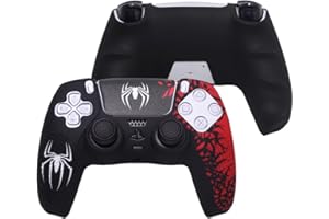 IVYUEEN Anti-Slip Silicone Skin for Playstation 5 PS5 Controller Protective Cover Case & Touch Pad Sticker for DualSense Controller