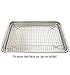 Stainless Steel Cooling Rack fits Quarter Sheet Baking Pan, Oven Safe Rust-Resistant, Heavy Duty (8.5