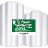 O2frepak 6Pack 8"x20'(3Rolls) and 11"x20' (3Rolls) Rolls Vacuum Sealer Bags Rolls with BPA Free,Heavy Duty Vacuum Sealer Storage Bags Rolls,Cut to Size Roll,Great for Sous Vide Cooking