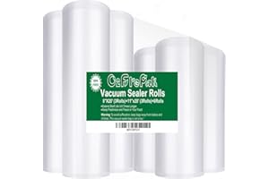 O2frepak 6Pack 8"x20'(3Rolls) and 11"x20' (3Rolls) Rolls Vacuum Sealer Bags Rolls with BPA Free,Heavy Duty Vacuum Sealer Storage Bags Rolls,Cut to Size Roll,Great for Sous Vide Cooking