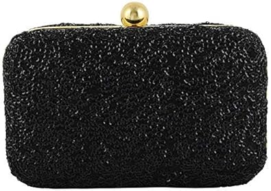 MILANTE Womens Stylish Black Party wear Latest Design Clutch for Casual, Evening, Bridal, Wedding