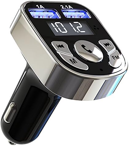 Niukamo Bluetooth FM Transmitter for Car Blue Tooth Receiver Charger MP3 Player in-Car Quickly Charging Wireless Stereo Radio Adapter Kit Hands Free Calling Dual USB Ports Charge 5V