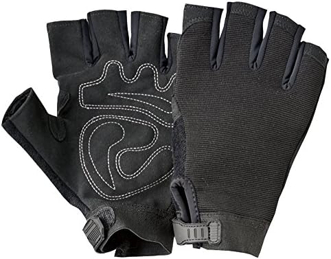 Illinois Glove Company 67 Fingerless Sports Gloves Synthetic Suede, Black