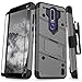 ZIZO Bolt Series Nokia 3.1 Plus Case Military Grade Drop Tested with Full Glass Screen Protector Holster and Kickstand MetalGray Black