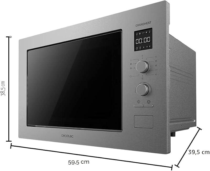 Microonde da Incasso Digitale GrandHeat 2500 Built-In Touch SteelBlack 900 W, da incasso, 25 L, 1000 Watt Grill, 8 funzioni preimpostate, timer, pannello di controllo tattile