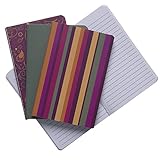 4 Mini 4x6 Journals Set Lined Writing Composition Notebooks Diary Multi-Pack Stitched Edge Travel Small