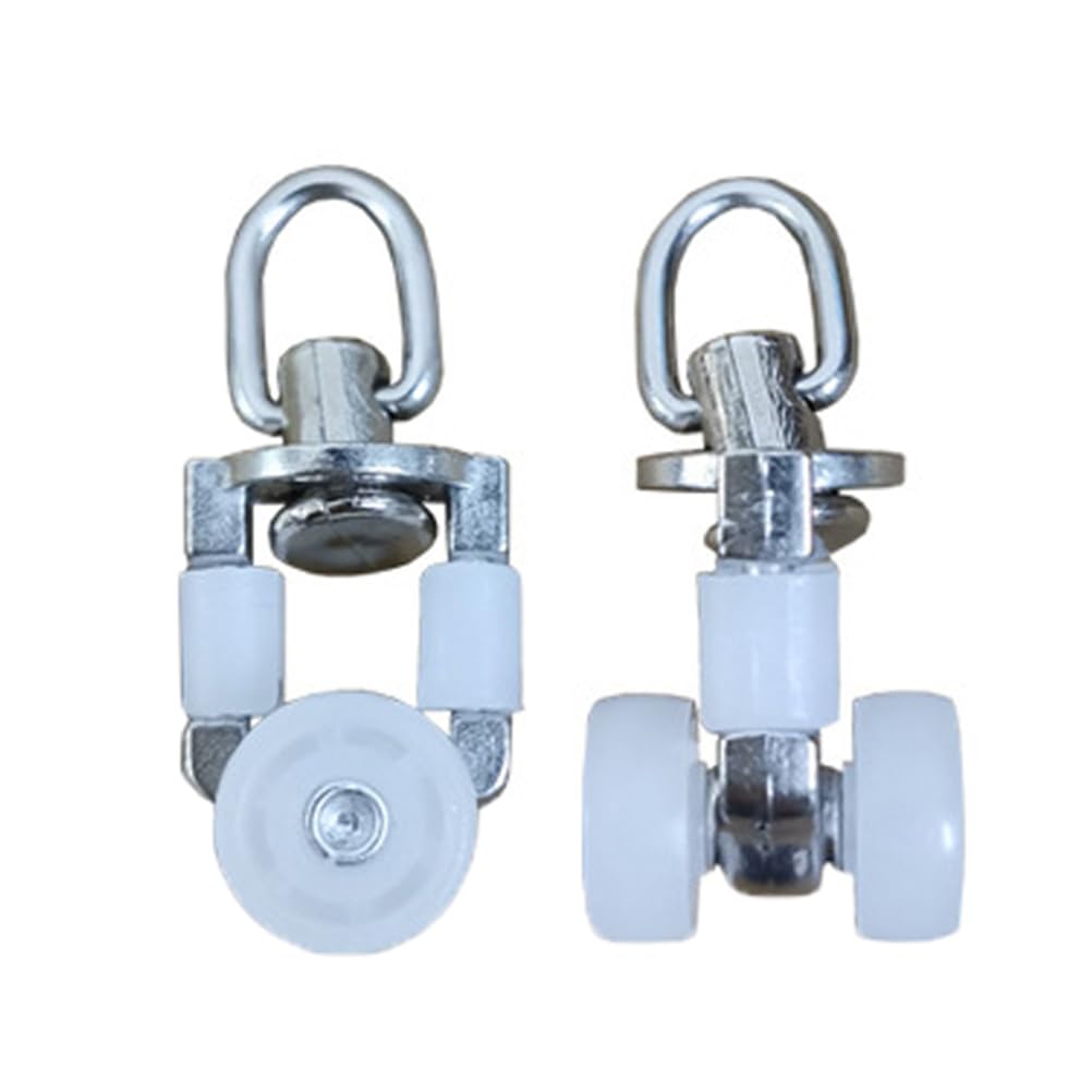 Levemolo Curtain Track Gliders Double Wheel Rollers Smooth Sliding Rail Runner for Window Drapes Dividers and Sheers with 20 Pieces