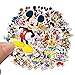 Vinyl Laptop Stickers Water Bottle - Mickey Mouse Cute Decals Car Waterproof Bumper Computer Phone Case Book Skateboard Luggage Motorcycle Bike Helmet Decor Graffiti Patches [No-Duplicate] 50 Pack