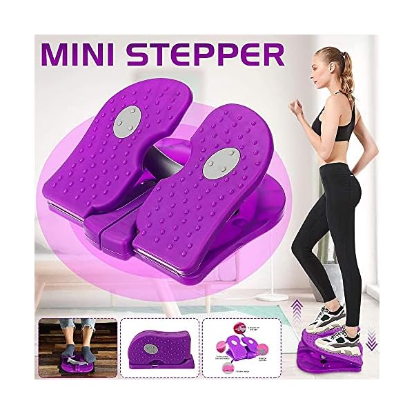 Mini-Stepper-Exercise-Machine-Mute-Foot-Training-Equipment-Weight-Loss-Machine-Foot-Training-Equipment-Fitness-Equipment-Durable-Stepper-Folding-Colorful-Foot-Peddle-Stepper-for-Home-Office-Gray Mini Stepper Exercise Machine, Mute Foot Training Equipment Weight Loss Machine Foot Training Equipment Fitness…
