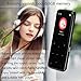 MP3 Player - Bluetooth 4.1 Sport Metal Touch Button Music Player Armband, Build in Speaker, 60 Hours Playback Time, HiFi Sound Voice Recorder FM Radio, Expandable 64GB TF Card-Black