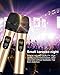 Wireless Microphone System, UHF Dual Handheld Dynamic Mic Set with Rechargeable Receiver, 1/4