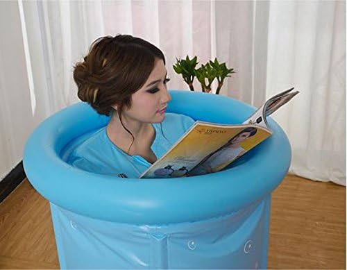 Adult bath PVC barrel folding sauna bathing for children, plastic barrel , sky blue , 6070cm