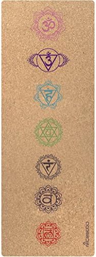 Non Slip Yoga Mat Sport Fitness Exercise Fitness Mat Non-Toxic Phthalate/Gymnastics Cork Natural Rubber Skin Friendly Hypoallergenic Club Training Mat Bag SGS Tested, Great for Pilates, Exercises & Yoga