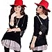 Uget Cute Long Sleeve Knitted Dresses for Women Pullover Tunic Tops