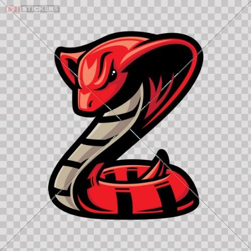 Decal Wall Art Decor Car Window,Laptop,Nootebook Dangerous Cobra Color Print ... Size: 5 X 4.1 Inches Vinyl color print