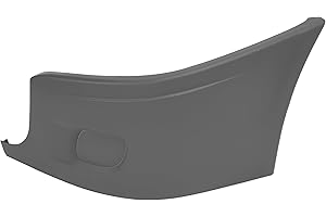 HECASA Front Bumper End Cap Compatible with 2008-2017 Freightliner Cascadia Bumper Cover End Corner Extension W/O Fog Light Holes Gray - Driver Side