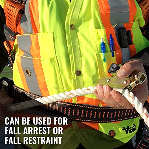 Malta Dynamics 50’ Vertical Lifeline Assembly, 3 Strand Fall Rope, with