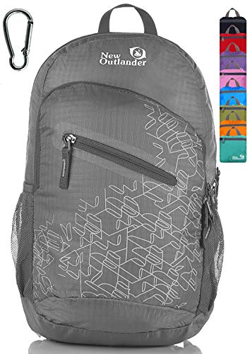 Packable práctico ligero viaje senderismo Gear Mochila Daypack, gris