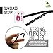 Sunglass Strap (6 Pack) & Ear Hooks (2 Pack) for Glasses - Eyeglass Sports Cord, Adjustable Lanyard Leash for Men, Women & Kids