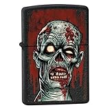 Zippo "Bloodied Zombie" Black Crackle Finish Lighter, 7292