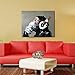 Muzagroo Art Monkey Listening to Music Oil Paintings Hand Painted Huge Canvas Wall Art for Living Room Music Room Wall Decor Large Size Canvas Art Stretched Ready to Hang XL