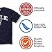 Campus Colors NCAA Adult Gameday Cotton T-Shirt - Premium Quality - Semi-Fitted Style - Officially Licensed Product (Yale Bulldogs - Navy, Large)