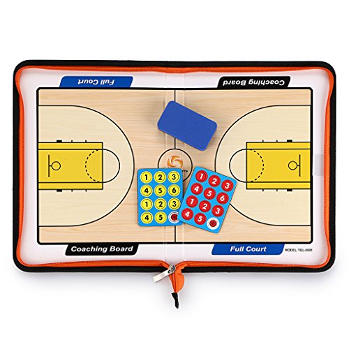 Hipiwe Basketball Coach Board with Zipper - Perfect Leather Tactics Board for Coaches players