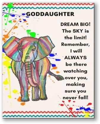Goddaughter Canvas Nursery Wall Art Print, Perfect Christening/Baptism/Birthday Gift from Godmother or Godfather