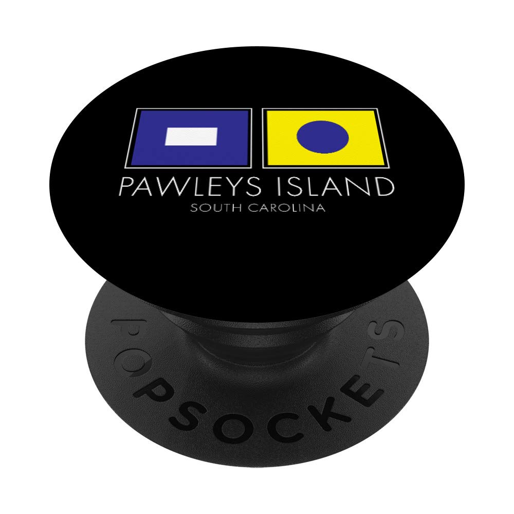 Pawleys Island South Carolina Nautical Flag Graphic Design PopSockets PopGrip: Swappable Grip for Phones & Tablets