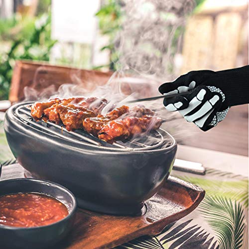 ZERLA-Heat-Resistant-Gloves--Protective-Gloves-Withstand-Heat-Up-to-932--Use-As-Oven-Mitts-Pot-Holders-Heat-Resistant-Gloves-for-Grilling--Features-5-Cuff-for-Forearm-Protection
