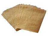 AAYU Bulk Printable Jute Burlap Paper A4 | Laminated Plain Jute-Paper About 8.5 x 11.5 Inches 10 Piece Pack + 1 Extra Print Anything with Ink Jet Printer Scrapbooking Supplies